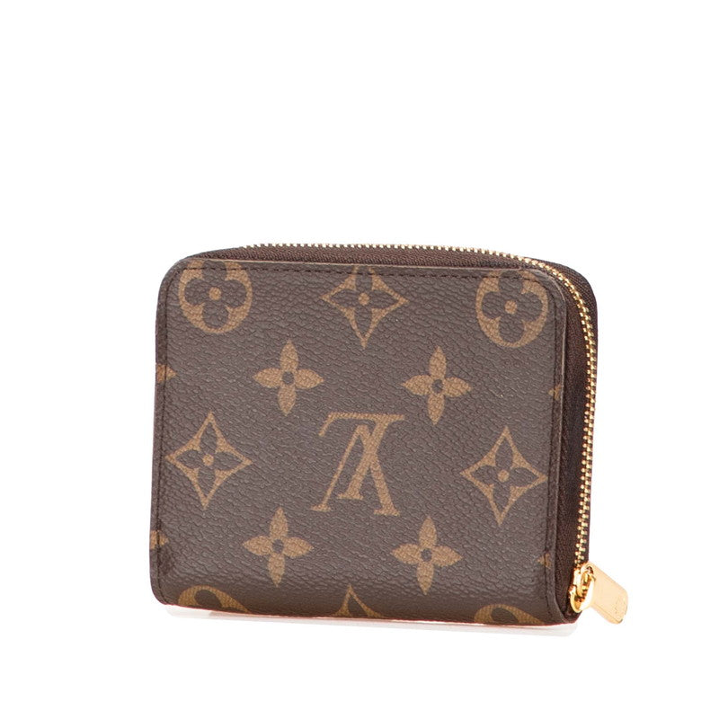 ルイ ヴィトン モノグラム ジッピー コインパース コインケース カードケース M60067 ブラウン PVC レザー レディース LOUIS VUITTON 【中古】