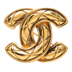 シャネル マトラッセ ココマーク ブローチ ゴールド メッキ レディース CHANEL 【中古】