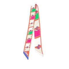 エルメス ツイリー Camails カマイユ スカーフ レッド グリーン マルチカラー シルク レディース HERMES 【中古】