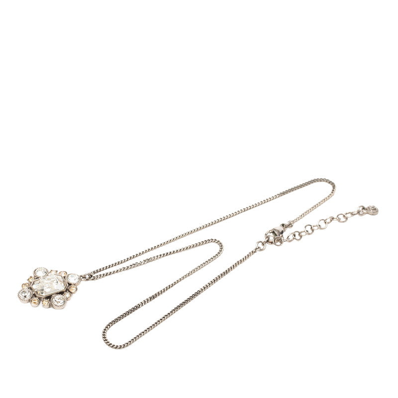 シャネル ココマーク ネックレス シルバー メタル ラインストーン レディース CHANEL 【中古】