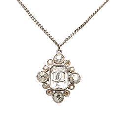 シャネル ココマーク ネックレス シルバー メタル ラインストーン レディース CHANEL 【中古】