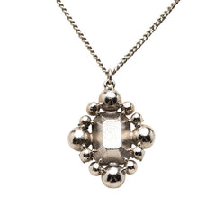 シャネル ココマーク ネックレス シルバー メタル ラインストーン レディース CHANEL 【中古】