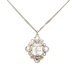 シャネル ココマーク ネックレス シルバー メタル ラインストーン レディース CHANEL 【中古】