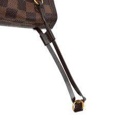 ルイ ヴィトン ダミエ ネヴァーフルPM トートバッグ ショルダー N51109 ブラウン PVC レザー レディース LOUIS VUITTON 中古