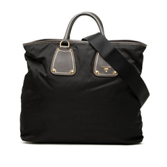 プラダ ハンドバッグ ショルダーバッグ 2WAY ブラック ブラウン ナイロン レザー レディース PRADA 【中古】