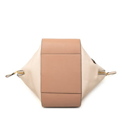 ロエベ アナグラム ハンモック ハンドバッグ 2WAY ショルダーバッグ ピンクベージュ レザー レディース LOEWE 中古