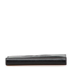 シャネル ココマーク 三つ折り財布 ブラック キャビアスキン レディース CHANEL 【中古】