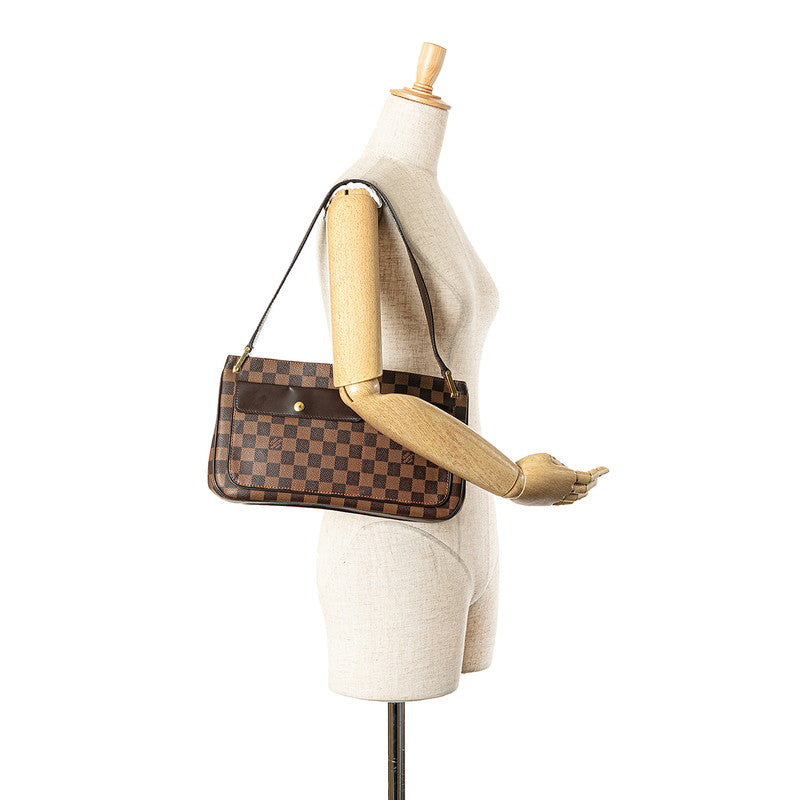 ルイ ヴィトン ダミエ オーバーニュ ショルダーバッグ N51129 ブラウン PVC レザー レディース LOUIS VUITTON 【中古】