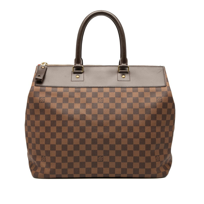 ルイ ヴィトン ダミエ グリニッジPM ハンドバッグ ボストンバッグ N41165 ブラウン PVC レザー レディース LOUIS VUITTON 【中古】