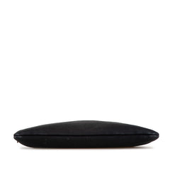 サンローラン リヴ ゴーシュ クラッチバッグ ブラック キャンバス レザー レディース SAINT LAURENT 【中古】