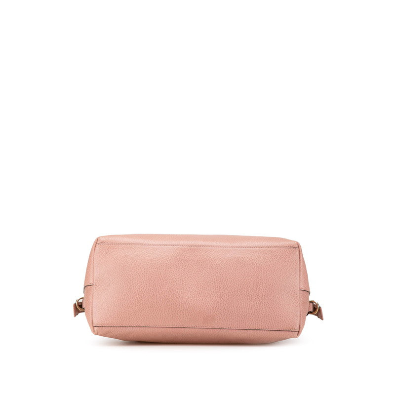 グッチ インターロッキングG ハンドバッグ ショルダーバッグ 2WAY 449651 ピンク レザー レディース GUCCI 【中古】