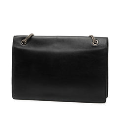 サンローラン スタッズ チェーン ショルダーバッグ ブラック レザー レディース SAINT LAURENT 中古