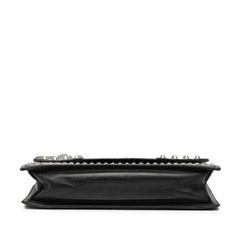 サンローラン スタッズ チェーン ショルダーバッグ ブラック レザー レディース SAINT LAURENT 中古