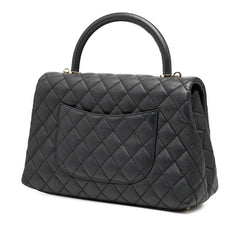 シャネル マトラッセ ココマーク ハンドバッグ ショルダーバッグ 2WAY ネイビー キャビアスキン レディース CHANEL 【中古】