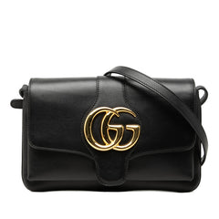 グッチ GGマーモント 斜め掛け ショルダーバッグ 550129 ブラック レザー レディース GUCCI 中古