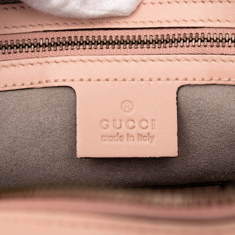 グッチ GGマーモント ゴースト チェーン ショルダーバッグ 443499 ピンク レザー レディース GUCCI 【中古】