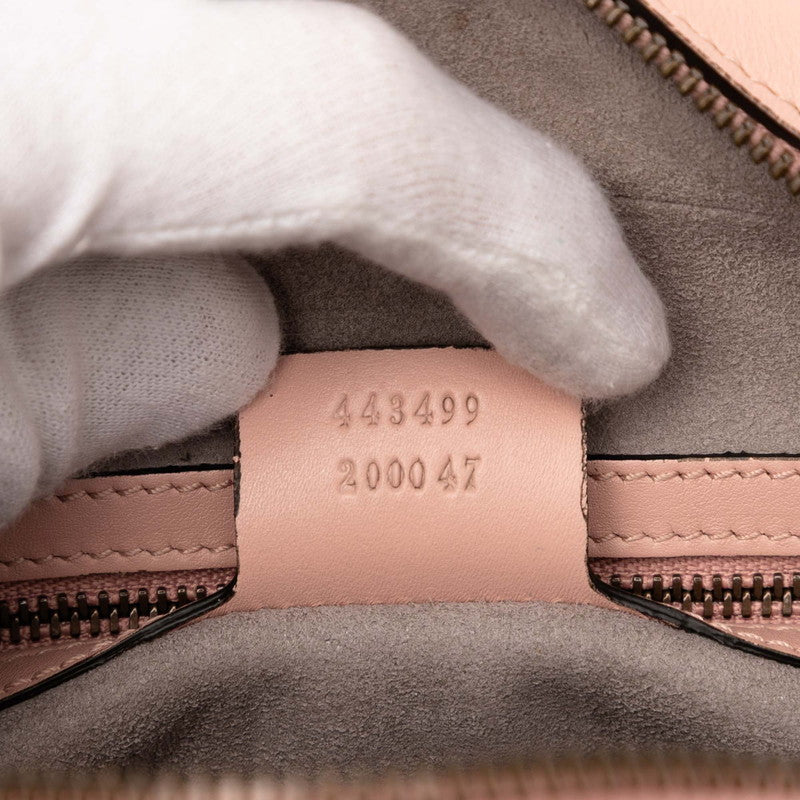 グッチ GGマーモント ゴースト チェーン ショルダーバッグ 443499 ピンク レザー レディース GUCCI 【中古】