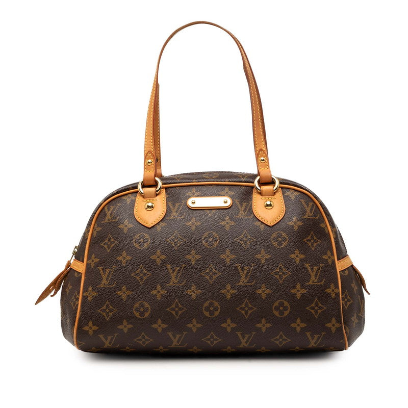 ルイ ヴィトン モノグラム モントルグイユPM ハンドバッグ M95565 ブラウン PVC レザー レディース LOUIS VUITTON 【中古】