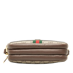 グッチ GGスプリーム オフィディア 斜め掛け ショルダーバッグ 546597 ベージュ ブラウン PVC レザー レディース GUCCI 中古