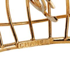 シャネル ヴィンテージ ココマーク 鳥かごモチーフ イヤリング ゴールド メッキ レディース CHANEL 【中古】
