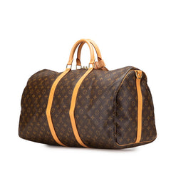 ルイ ヴィトン モノグラム キーポル バンドリエール 55 ボストンバッグ ショルダーバッグ 2WAY M41414 ブラウン PVC レザー レディース LOUIS VUITTON 【中古】