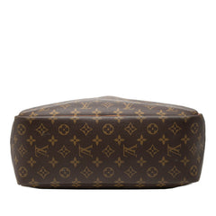 ルイ ヴィトン モノグラム ドーヴィル ハンドバッグ M47270 ブラウン PVC レザー レディース LOUIS VUITTON 【中古】