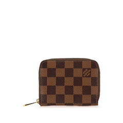 ルイ ヴィトン ダミエ ジッピー コイン パース コインケース 小銭入れ N63070 ブラウン PVC レディース LOUIS VUITTON 【中古】