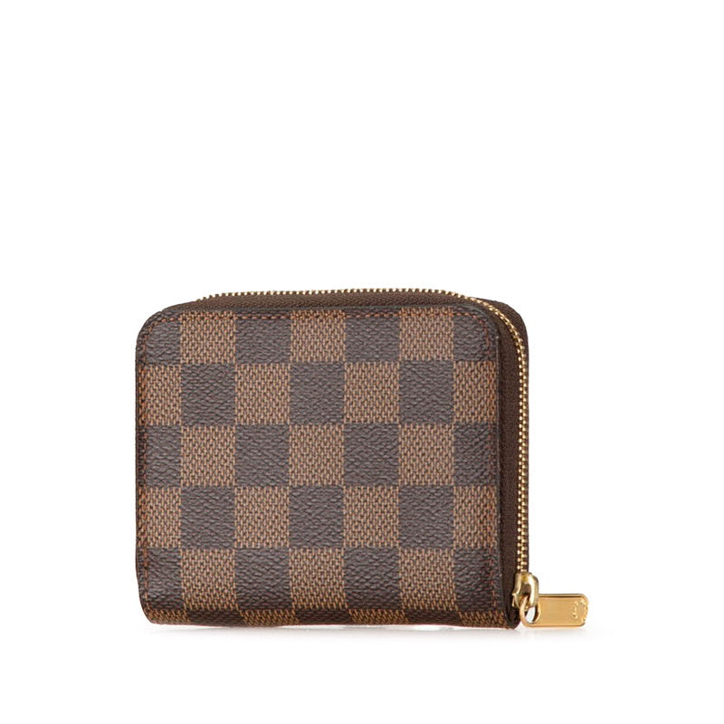 ルイ ヴィトン ダミエ ジッピー コイン パース コインケース 小銭入れ N63070 ブラウン PVC レディース LOUIS VUITTON 【中古】