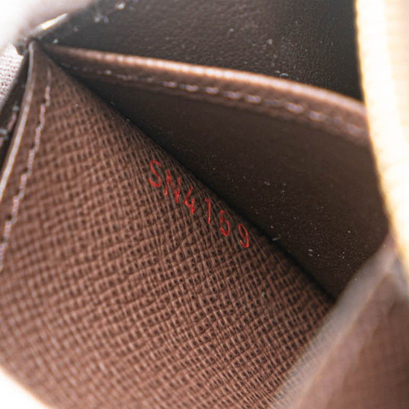 ルイ ヴィトン ダミエ ジッピー コイン パース コインケース 小銭入れ N63070 ブラウン PVC レディース LOUIS VUITTON 【中古】