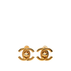 シャネル ヴィンテージ ターンロック ココマーク イヤリング ゴールド メッキ レディース CHANEL 【中古】