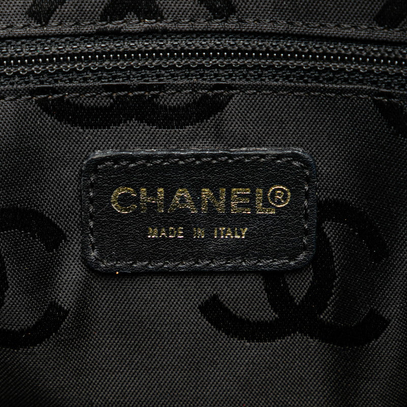 シャネル ココマーク ワイルドステッチ ハンドバッグ ブラック レザー レディース CHANEL 【中古】
