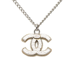 シャネル ココマーク ネックレス シルバー ホワイト メタル 珊瑚 レディース CHANEL 【中古】