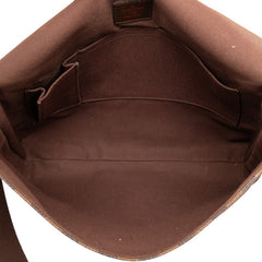 ルイ ヴィトン ダミエ ブルックリンMM 斜め掛け ショルダーバッグ N51211 ブラウン PVC レザー レディース LOUIS VUITTON 【中古】