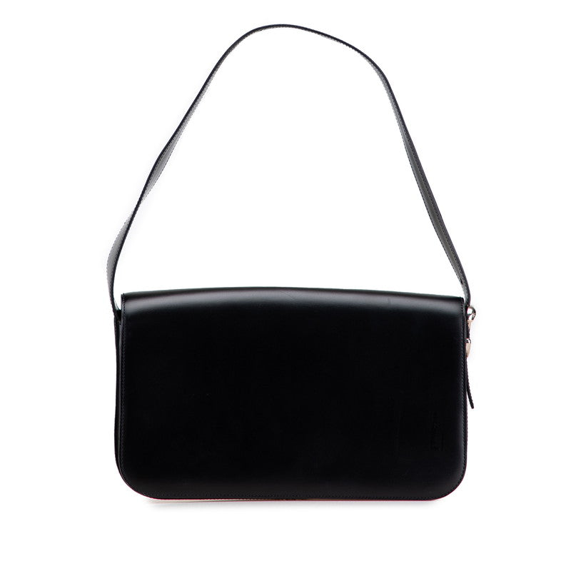 カルティエ パンテール ワンショルダーバッグ ブラック シルバー レザー レディース CARTIER 【中古】