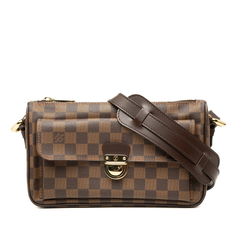 ルイ ヴィトン ダミエ ラヴェッロGM ショルダーバッグ ハンドバッグ 2WAY N60006 ブラウン PVC レザー レディース LOUIS VUITTON 【中古】