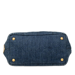 プラダ カナパ ハンドバッグ ショルダーバッグ 2WAY B2439G ブルー デニム レディース PRADA 【中古】
