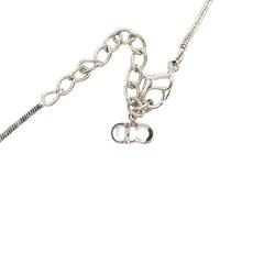 ディオール トロッター プレート ネックレス シルバー レッド メタル レディース Dior 【中古】