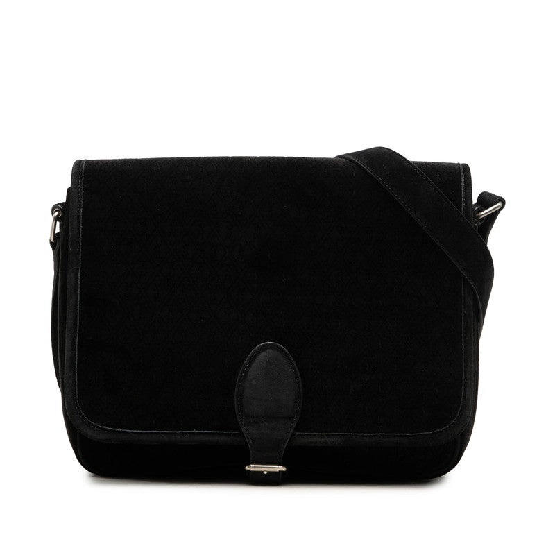 サンローラン YSLロゴ 斜め掛け ショルダーバッグ 688253 ブラック ベロア レザー レディース SAINT LAURENT 中古