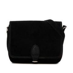 サンローラン YSLロゴ 斜め掛け ショルダーバッグ 688253 ブラック ベロア レザー レディース SAINT LAURENT 中古
