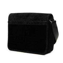 サンローラン YSLロゴ 斜め掛け ショルダーバッグ 688253 ブラック ベロア レザー レディース SAINT LAURENT 中古