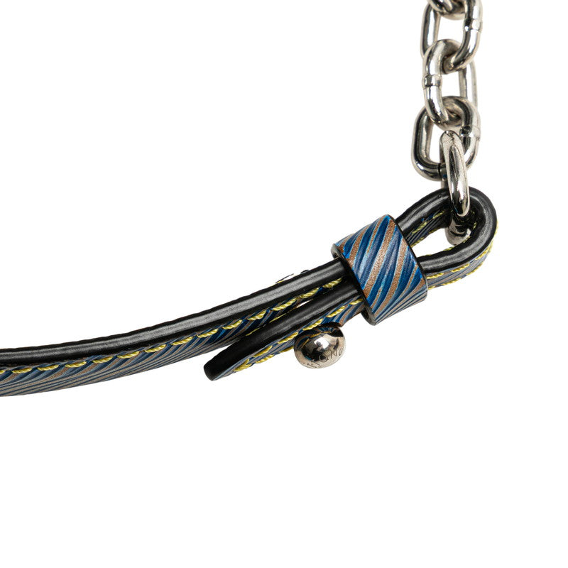ルイ ヴィトン エピ デニム ツイストMM チェーン ショルダーバッグ M50271 ブルー レザー レディース LOUIS VUITTON 【中古】
