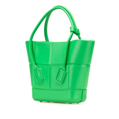 ボッテガヴェネタ マキシイントレチャート アルコ ハンドバッグ グリーン ラバー レディース BOTTEGAVENETA 【中古】
