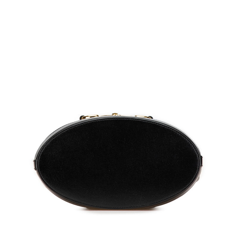 グッチ ホースビット ショルダーバッグ 602118 ブラック レザー レディース GUCCI 【中古】