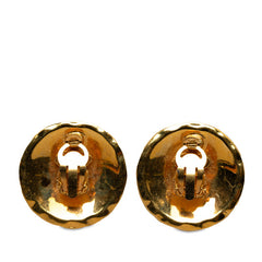 シャネル ヴィンテージ マトラッセ ココマーク ラウンド イヤリング ゴールド メッキ レディース CHANEL 【中古】