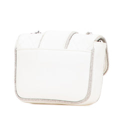 シャネル マトラッセ ココマーク チェーン ショルダーバッグ ホワイト シルバー ラムスキン レディース CHANEL 【中古】