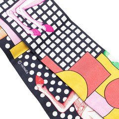 エルメス ツイリー Cavalier en Formes スカーフ ネイビー マルチカラー シルク レディース HERMES 【中古】