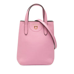 サルヴァトーレフェラガモ ガンチーニ ハンドバッグ ショルダーバッグ 2WAY GU-220024 ピンク レザー レディース Salvatore Ferragamo 【中古】