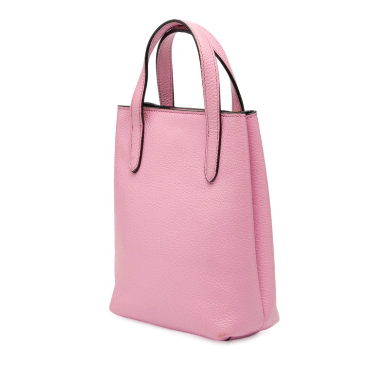 サルヴァトーレフェラガモ ガンチーニ ハンドバッグ ショルダーバッグ 2WAY GU-220024 ピンク レザー レディース Salvatore Ferragamo 【中古】