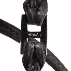 エルメス ティレット ブレスレット ブラック レザー レディース HERMES 【中古】