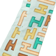 エルメス ツイリー Hロゴ スカーフ ライトグリーン マルチカラー シルク レディース HERMES 【中古】